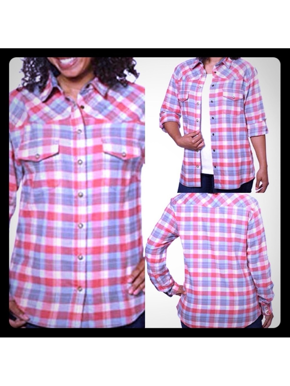 Jach’s Girlfriend Bea Plaid Long Sleeved Button Up Festival Western Rodeo
